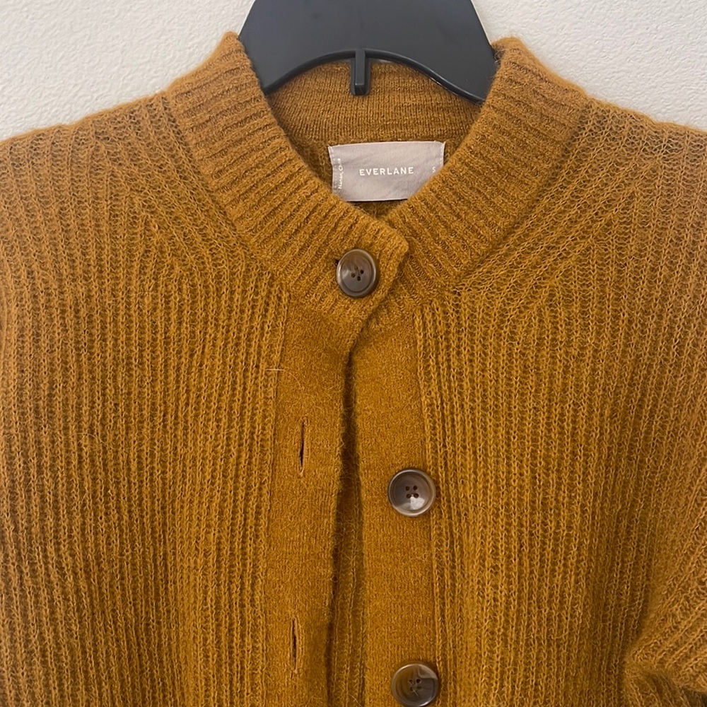 Everlane alpaca cardigan, golden mustard color. Excellent condition